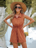 One Piece Orange  Romper For Women